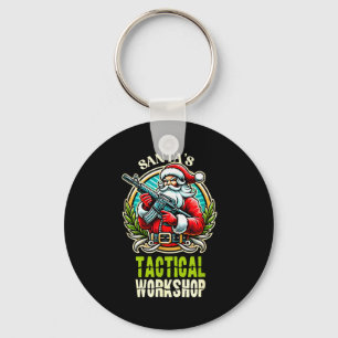 Santa's Tactical Workshop Santa Has Guns And Chris Key Ring