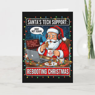 Santas Tech Support_ Rebooting Christmas Funny _4  Card
