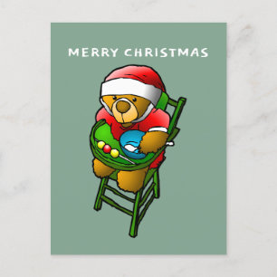 Santa's Teddy Bear Postcard