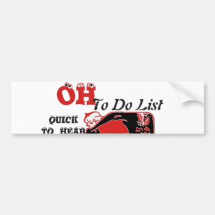 Santa's To-Do List Collection. Bumper Sticker
