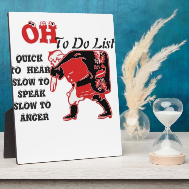 Santa's To-Do List Collection. Plaque (Side)