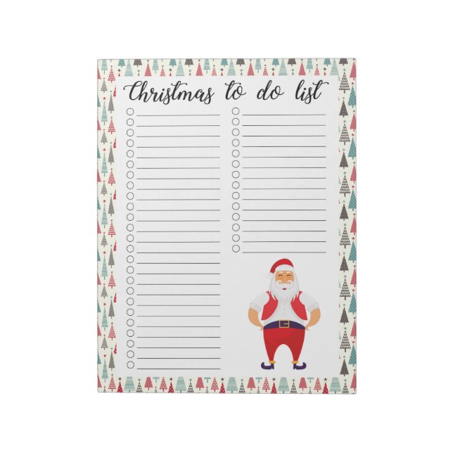 Santa's To Do List Notepad (Rotated)