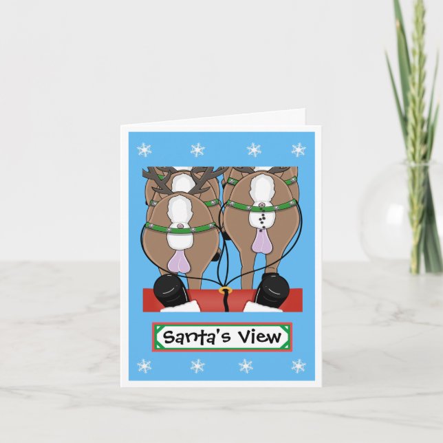 Santa's View 2 Holiday Card (Front)