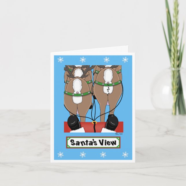 Santa's View Holiday Card (Front)