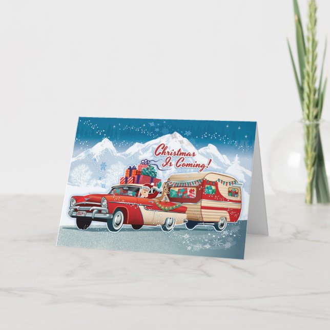 Santas Vintage Camper Christmas Cards (Front)