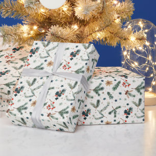 Santa's Vintage Surprise Christmas Wrapping Paper