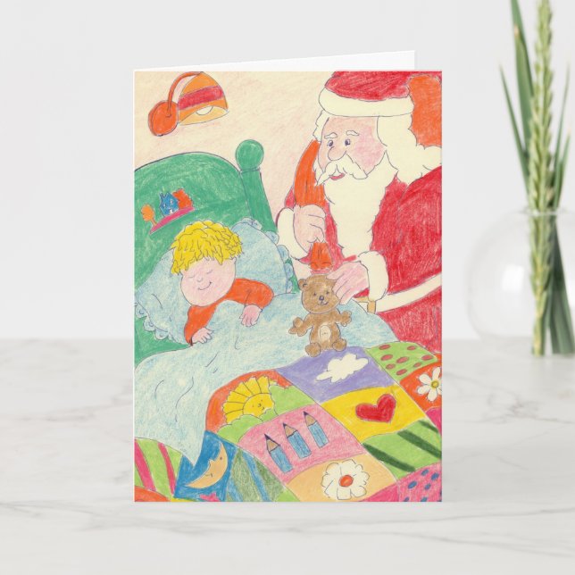 Santa's Visit Holiday Card (Front)