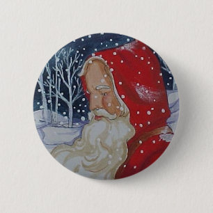 Santa's Walk Christmas Button