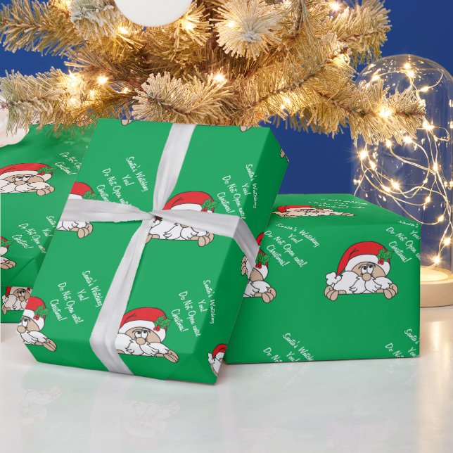 Santa's Watching You | Christmas Wrapping Paper (Holidays)