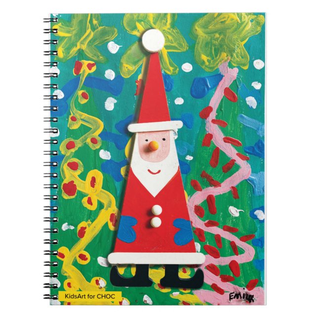 Santa's Winter Wonderland - Kids Art for CHOC Notebook (Front)