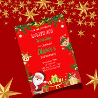 Santa's Workshop Birthday Invitation | Christmas
