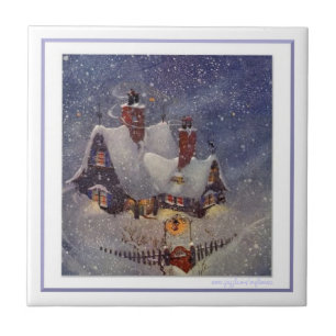 Santa's Workshop Ceramic Tile
