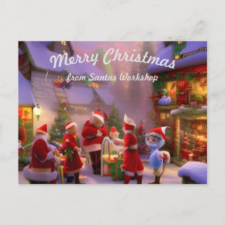 Santas Workshop Christmas Post Card