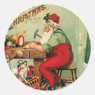 Santa's Workshop Christmas Sticker