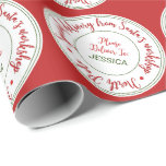 Santa's Workshop Christmas Wrapping Paper<br><div class="desc">Santa's workshop christmas wrapping paper is perfect for a kids holiday gift. Personalise the stickers with your child's name.</div>