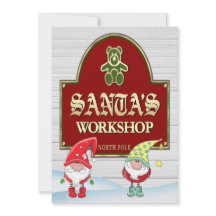 Santa's Workshop Invitation