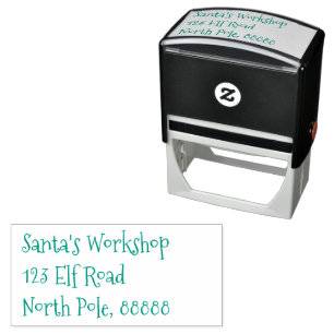 Santa's Workshop Mailing Address Christmas Self-inking Stamp