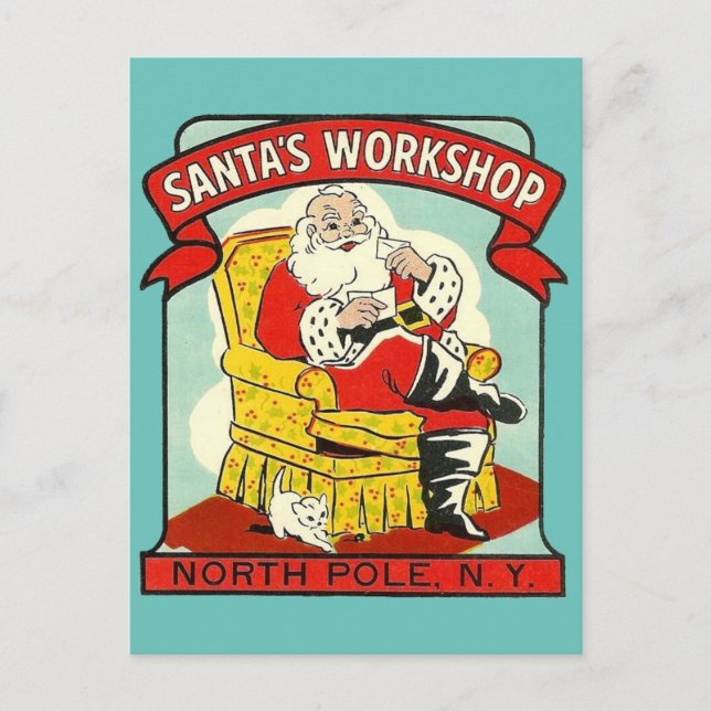 Santa's Workshop, North Pole N.Y.  -  Postcard (Front)