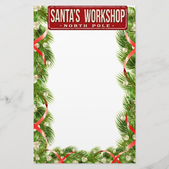 Santa's Workshop North Pole Stationery (Front)