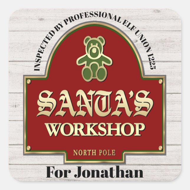 Santa's Workshop Sticker (Front)