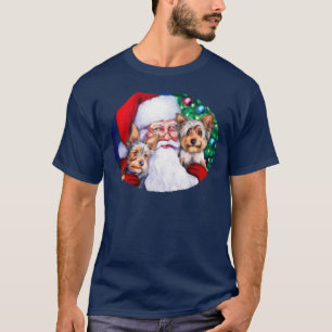 Santa's Yorkies at Christmas T-Shirt
