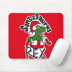 Santasaurus Rex Mouse Pad
