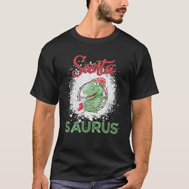 Santasaurus Rex Pyjamas Christmas Tree Rex T-Shirt (Front)