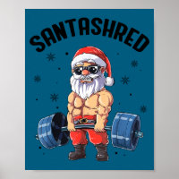 Santashred Funny Santa Meme Xmas Gym Bodybuilding 