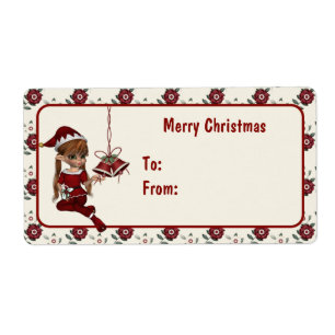 Santas's Helper Christmas Elf Christmas Tags