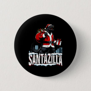 Santazilla Kaiju Santa Christmas Japanese Monster  6 Cm Round Badge