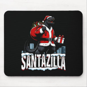 Santazilla Kaiju Santa Christmas Japanese Monster  Mouse Pad