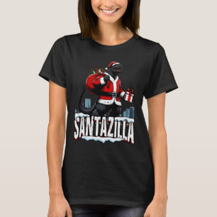 Santazilla Kaiju Santa Christmas Japanese Monster  T-Shirt