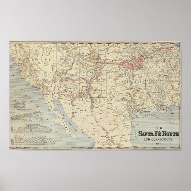 Sante Fe Route, California Poster (Front)