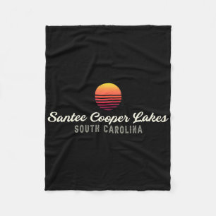 Santee Cooper Lakes South Carolina Byss Fishing Fleece Blanket