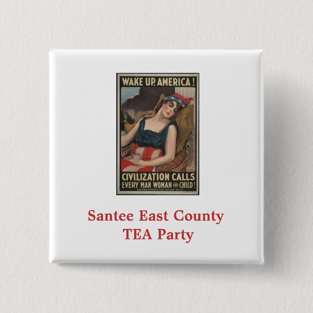 Santee East County TEA Party 15 Cm Square Badge (Front)