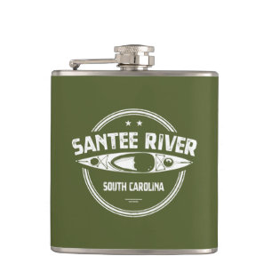 Santee River South Carolina Kayaking Hip Flask