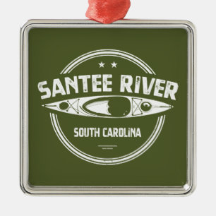 Santee River South Carolina Kayaking Metal Ornament