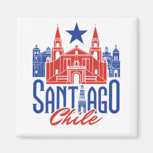 Santiago Chile Chilean Souvenir Travel Vacation Magnet