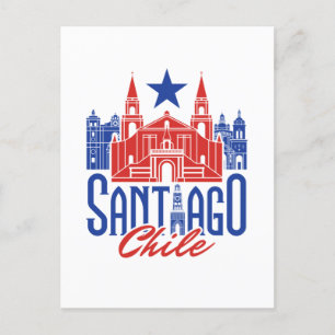 Santiago Chile Chilean Souvenir Travel Vacation Postcard
