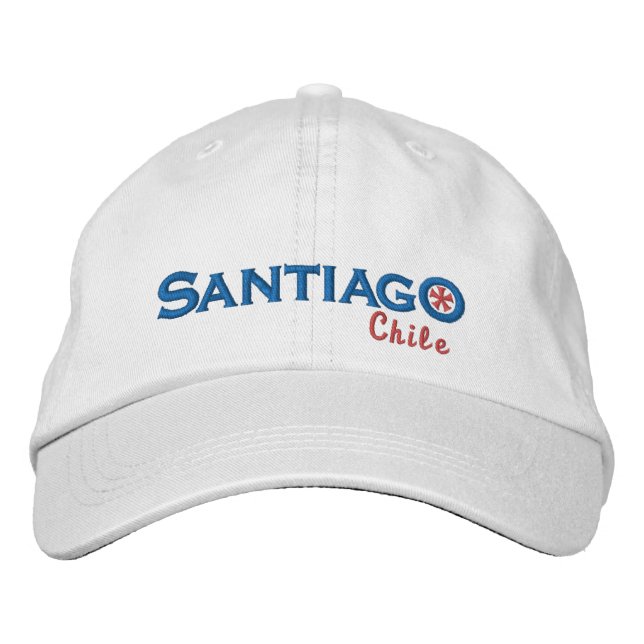 Santiago - Chile Embroidered Baseball Hat (Front)