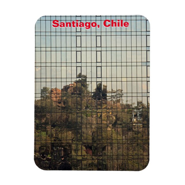Santiago, Chile reflection Magnet (Vertical)