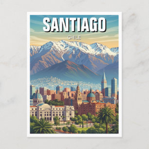 Santiago Chile Travel Postcard