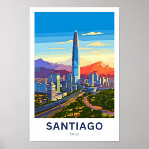 Santiago Chile Travel Print