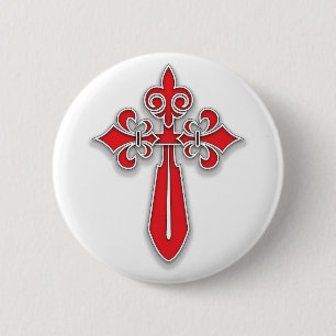 Santiago Cross 6 Cm Round Badge