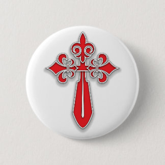 Santiago Cross 6 Cm Round Badge