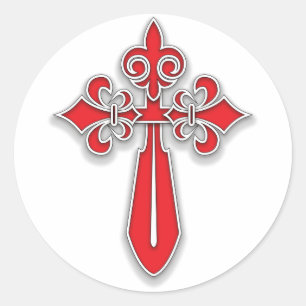 Santiago Cross Classic Round Sticker