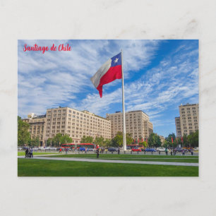 Santiago de Chile, Bandera Bicentenario Postcard