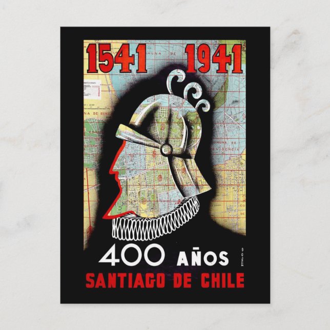 Santiago De Chile Postcard (Front)