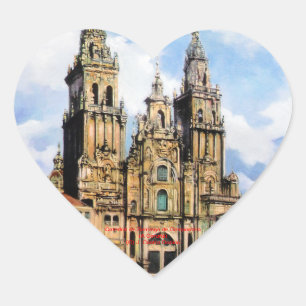 Santiago de Compostela Cathedral (A Coruña) Heart Sticker