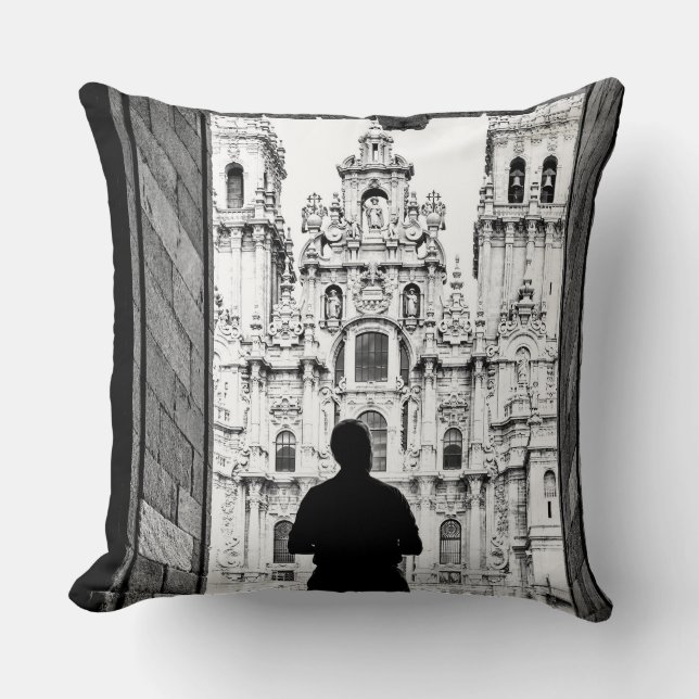 Santiago de Compostela Cathedral Cushion (Front)